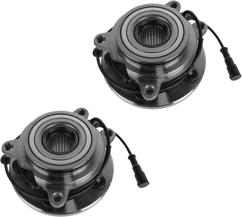 TRQ Front Left and Right Wheel Bearing and Hub Assembly Set 2 Piece Compatible with 1999-2000 Land Rover Discovery 2001 Discovery Series II LE 2001-2002 Discovery Series II SE 2003-2004 Discovery