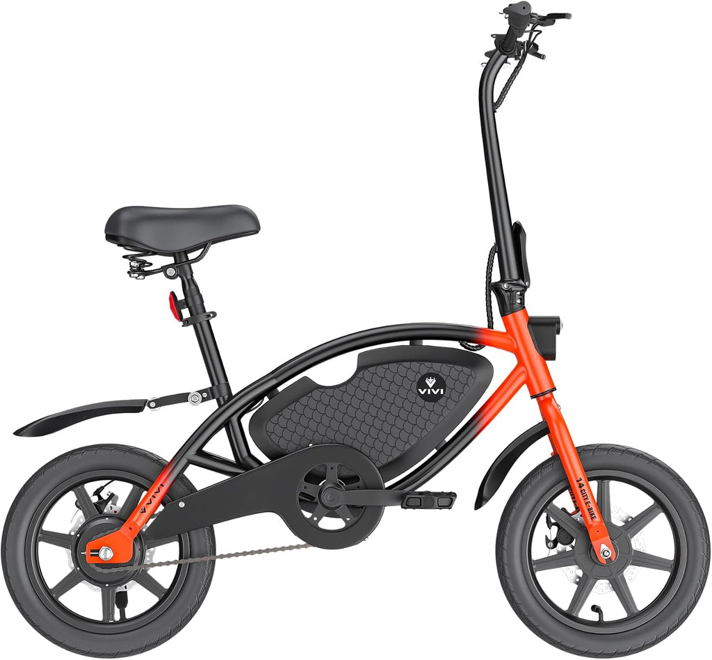 Vivi PONY01 Electric Bike, 14' Electric Bicycle for Adults and Teens Peak 500W Motor 48V 374.4WH Battery, Max 40 Miles Range(Pedal-Assist) & Top 20 Mph, Cruise Control, SGS Certified to UL2849