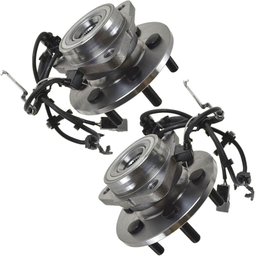 TRQ Front Left and Right Wheel Bearing and Hub Assembly Set 2 Piece Compatible with 97-03 Dodge Dakota 4 Wheel Drive with 4 Wheel ABS Brakes 99-03 Durango 4 Wheel Drive with 4 Wheel ABS Brakes