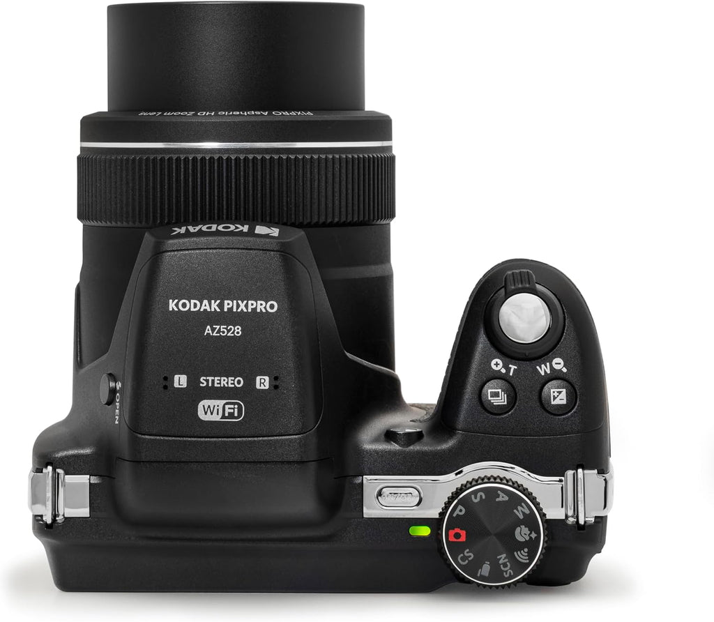 Kodak PIXPRO Astro Zoom AZ528-BK 16 MP Digital Camera with 52x Optical Zoom 24mm Wide Angle Lens 6 fps Burst Shooting 1080P Full HD Video Wi-Fi Connectivity and a 3' LCD Screen (Black)