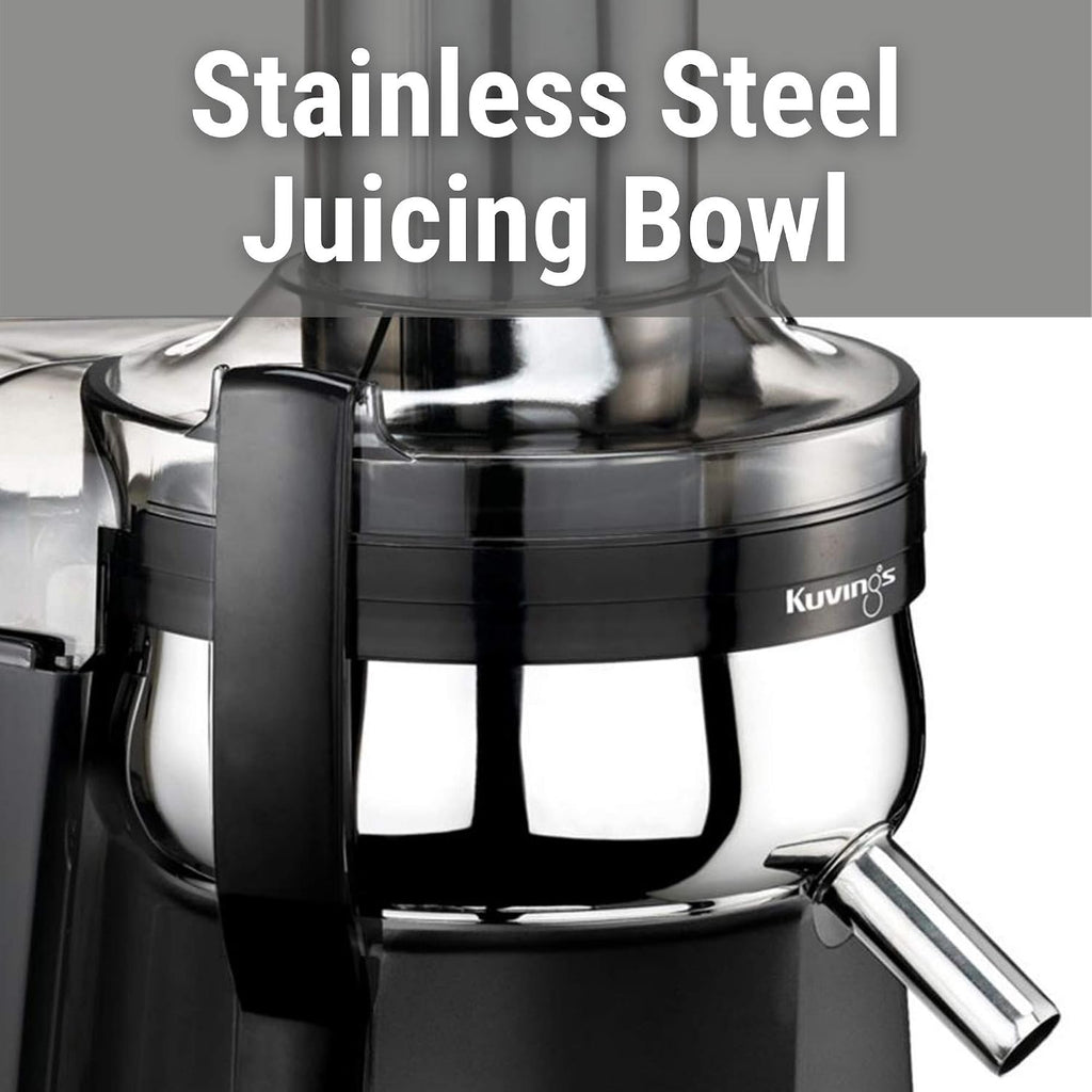 Kuvings Centrifugal Juicer, Black, 12.9 x 8.2 x 16 inches