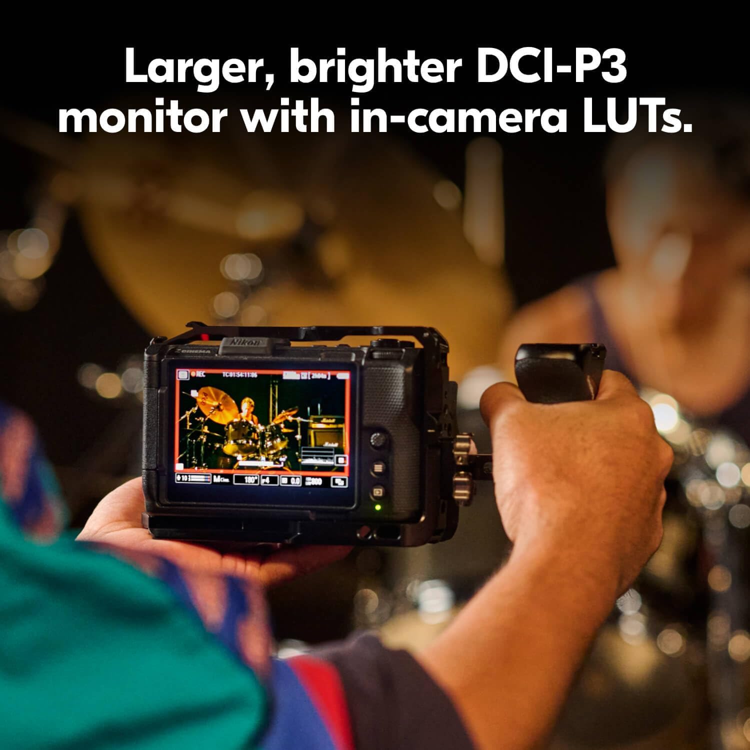 Nikon RED Z Cinema | ZR Camera | 32-Bit Float Audio R3D Color Science 6K Full-Frame Camera Body with 4' DCI-P3 Monitor and 50mm Prime Lens