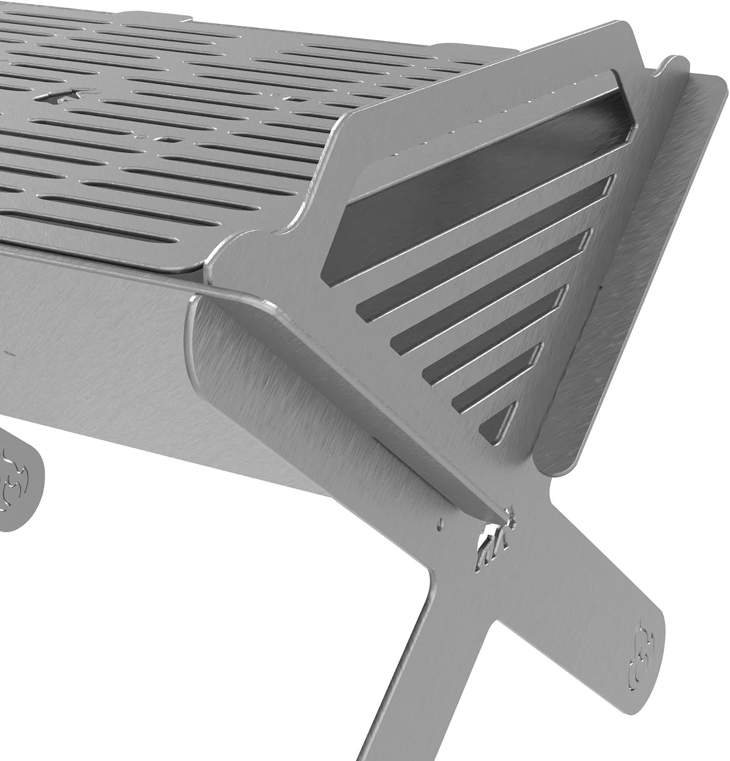 BBQ Grill Set | BBQ Grill with Stainless Steel Portable Instant Foldable Fire Set with Carrying Bag for Outdoor, Camping, Camp, Campfire (X-Grill)