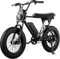 MACFOX X1S Electric Bike for Adults - Peak Power 750W, 20MPH High-Speed Commuter Ebike, 38 Mile Range, 20' All-Terrain Fat Tires with Front Suspension, Off-Road/Campus E-Bicycle (Class 2/Black)