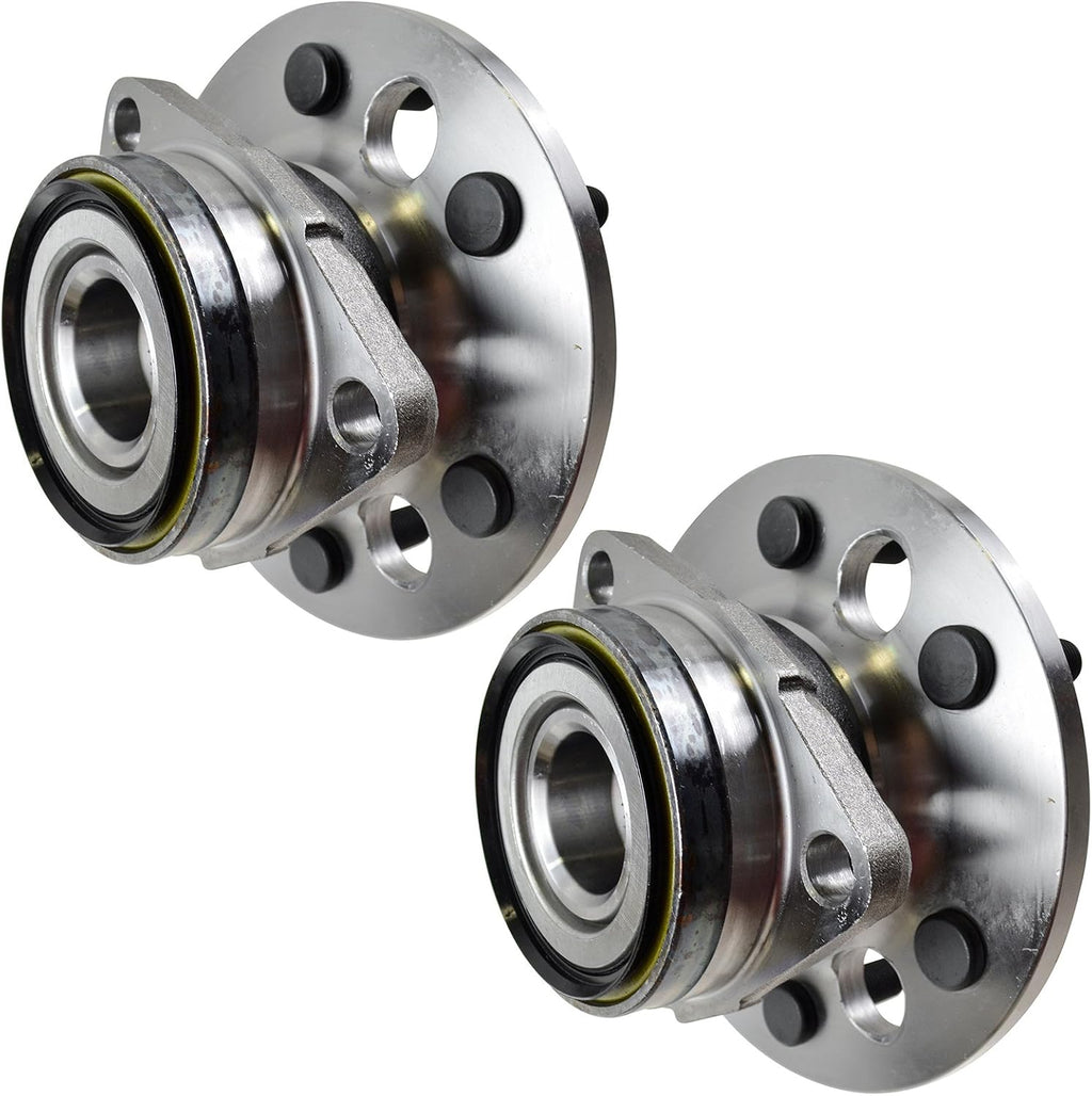 TRQ Front Left and Right Wheel Bearing and Hub Assembly Set 2 Piece Compatible with 88-91 Chevrolet K1500 with Heavy Duty Suspension 92-94 K1500 88-94 K2500 with 6 Lug Wheels 92-94 K1500 Suburban
