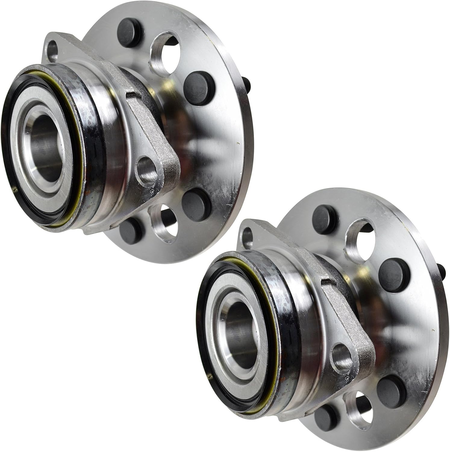 TRQ Front Left and Right Wheel Bearing and Hub Assembly Set 2 Piece Compatible with 88-91 Chevrolet K1500 with Heavy Duty Suspension 92-94 K1500 88-94 K2500 with 6 Lug Wheels 92-94 K1500 Suburban