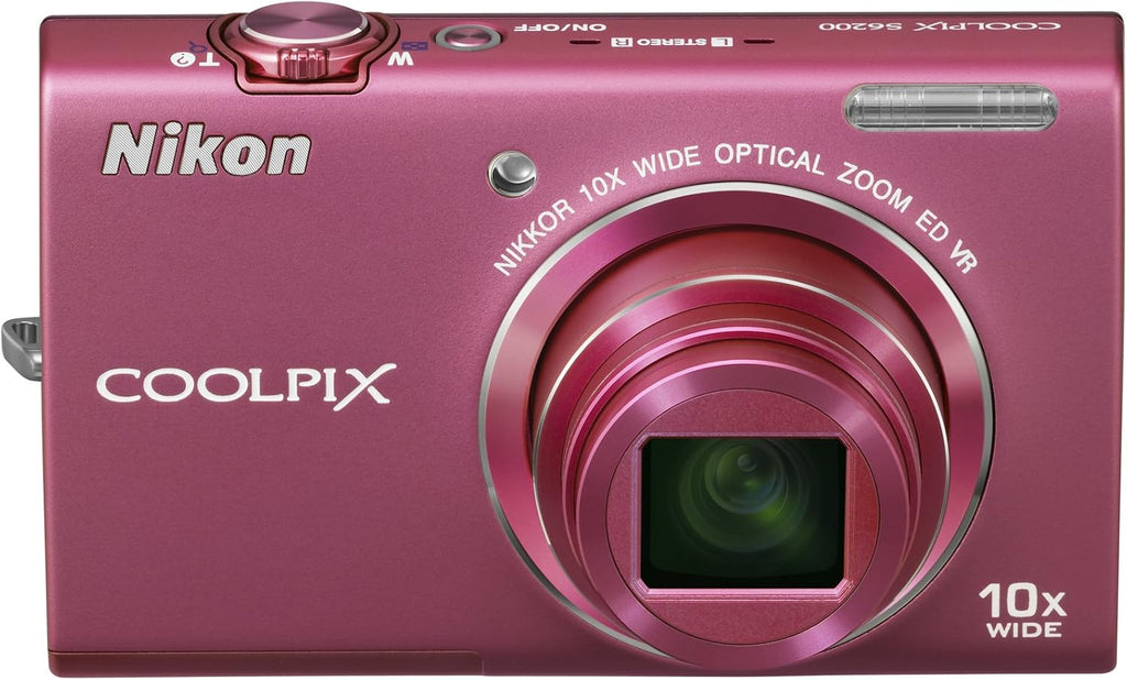 Nikon COOLPIX S6200 Compact Digital Camera - Pink (16MP, 10x Optical Zoom) 2.7 inch LCD