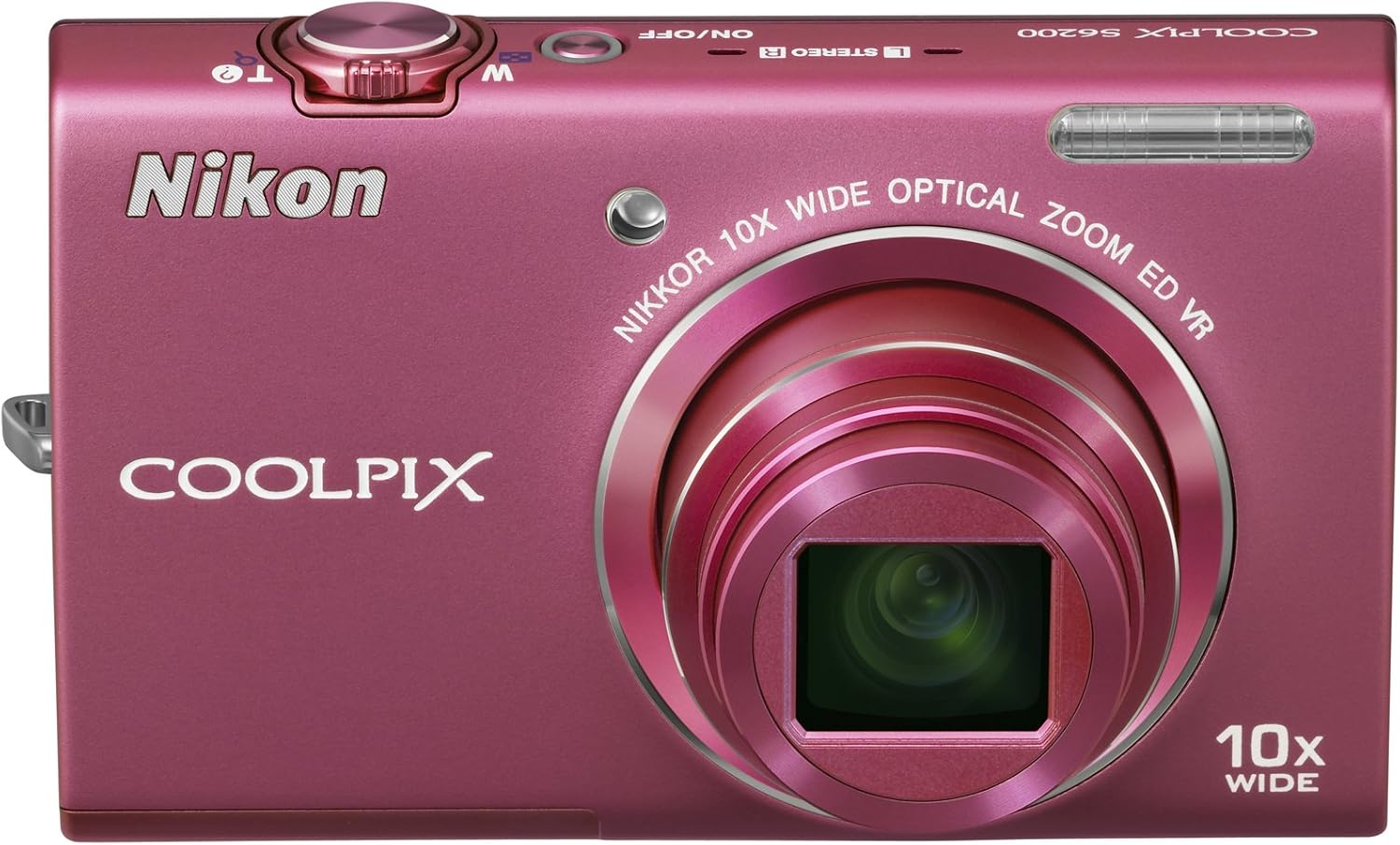 Nikon COOLPIX S6200 Compact Digital Camera - Pink (16MP, 10x Optical Zoom) 2.7 inch LCD