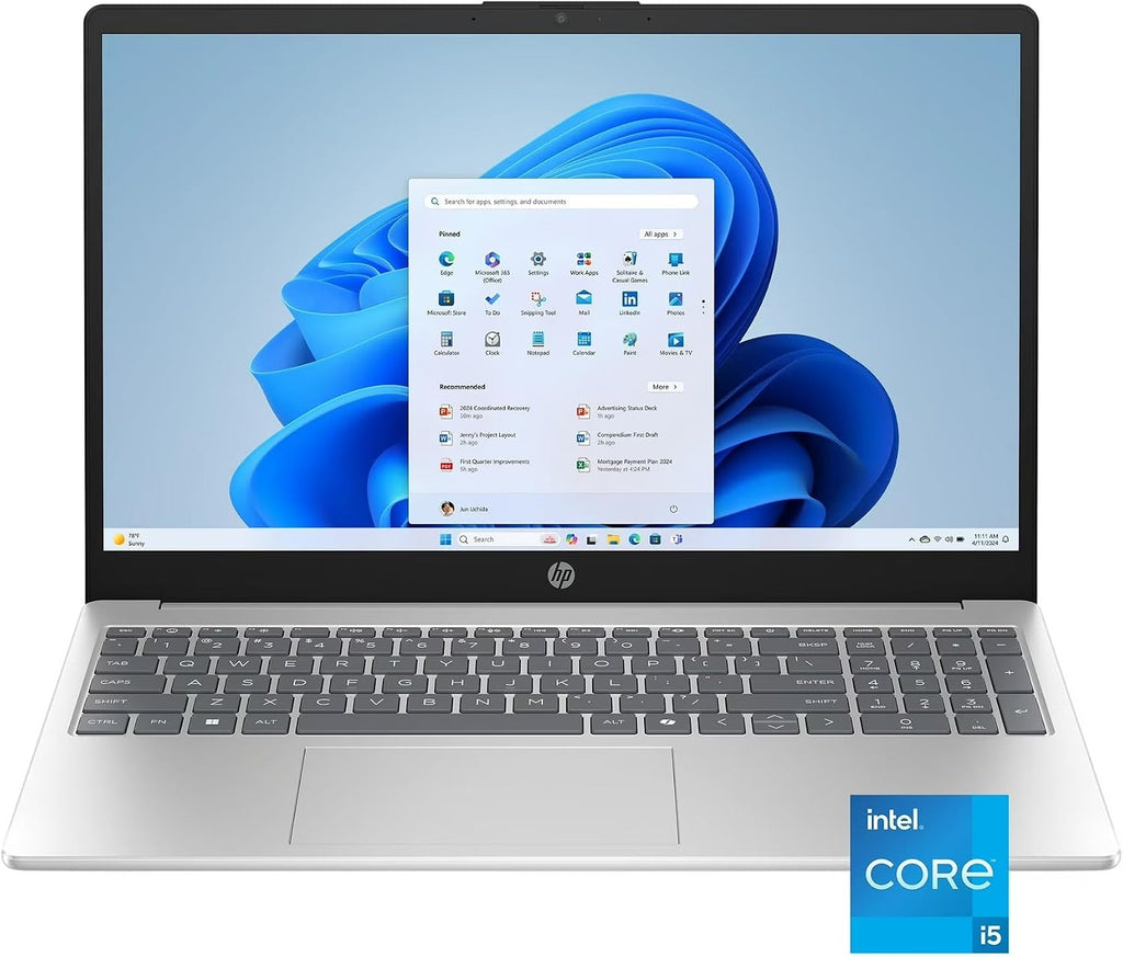 HP 15.6 Touchscreen Laptop, Intel 10 Core i5-1334U, 15.6'' FHD Touchscreen Display, WiFi 6, Intel Iris Xe Graphics, Windows 11 Pro, 16GB RAM, 1TB SSD, Copilot AI