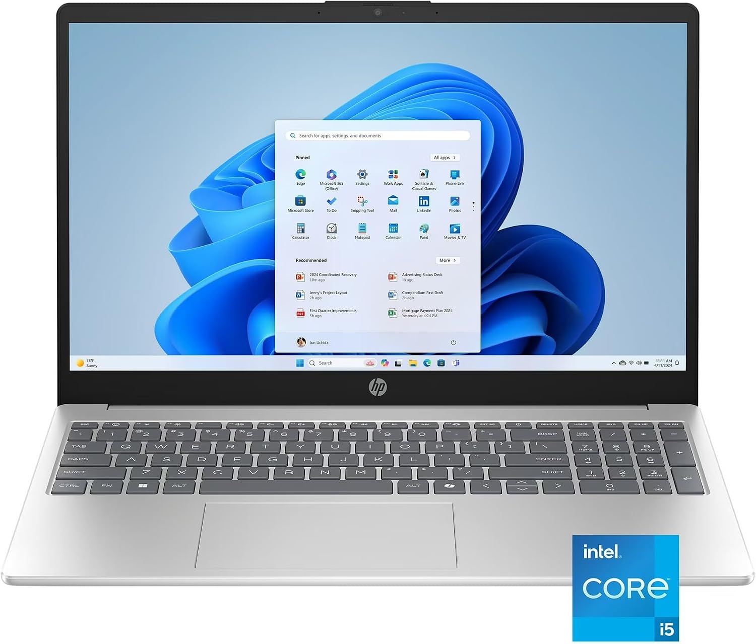 HP 15.6 Touchscreen Laptop, Intel 10 Core i5-1334U, 15.6'' FHD Touchscreen Display, WiFi 6, Intel Iris Xe Graphics, Windows 11 Pro, 16GB RAM, 512GB SSD, Copilot AI
