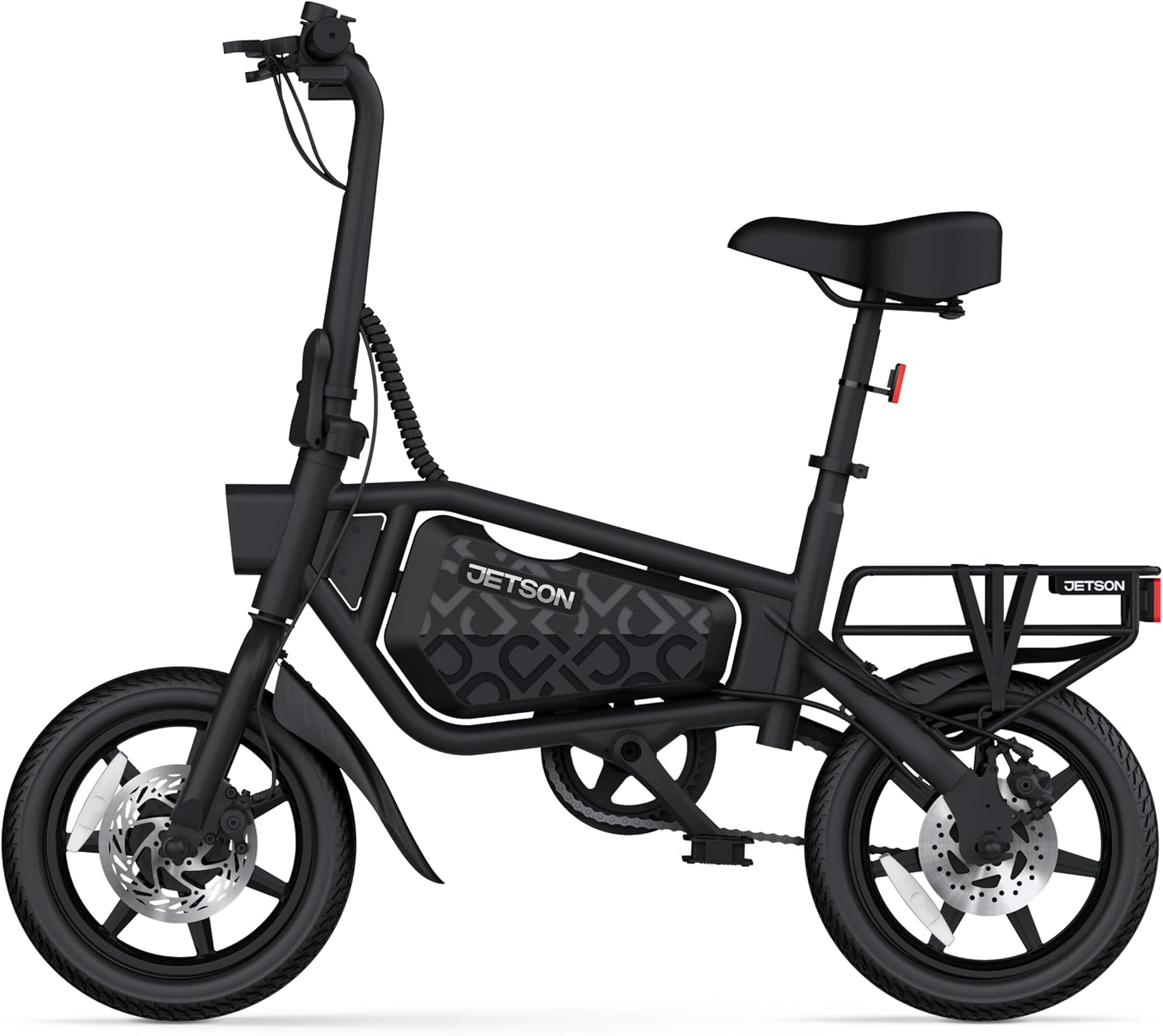 Jetson Bolt Electric Bike, Foot Pegs, Easy-Folding, Built-in Carrying Handle, Twist Throttle, Cruise Control, Up to 15.5 MPH, Range Up to 15 Miles, Ages 13+