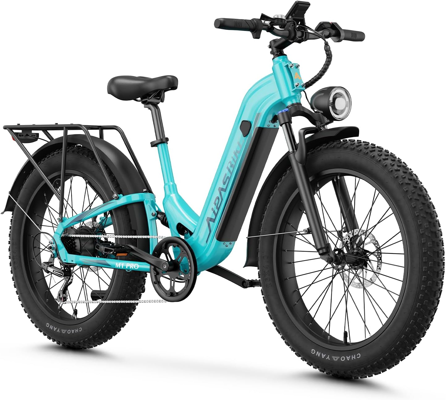 Aipas M1 Pro Electric Bike, 1800W Peak Motor Electric Bike for Adults, 26'' x 4.0'' Fat Tire Ebike, 48V 17.5Ah Electric Mountain Bike, 36MPH, 85 Miles Electric Bicycle, 7 Speed, 110NM with Rear Basket