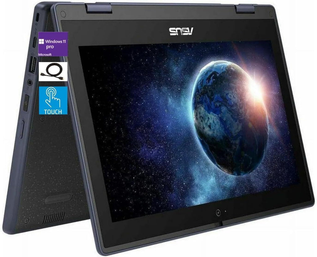 ASUS 11.6' HD Touchscreen 2 in 1 Educational Laptop, Intel Celeron N100 Processor, 4GB RAM 128GB SSD, Wi-Fi 6, Bluetooth 5.1, Spill Resistant, Anti Glare Coating, Windows 11 Pro, Mineral Gray