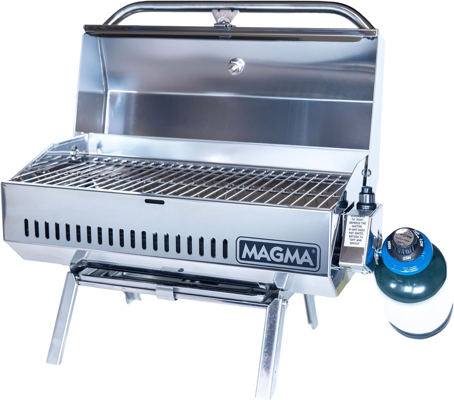 Magma A10-918-3 Anacapa Gas Grill, 9'x18' Grill Surface, Portable Stainless Steel BBQ, Ideal for Marine, RV, Camping & Outdoor Grilling