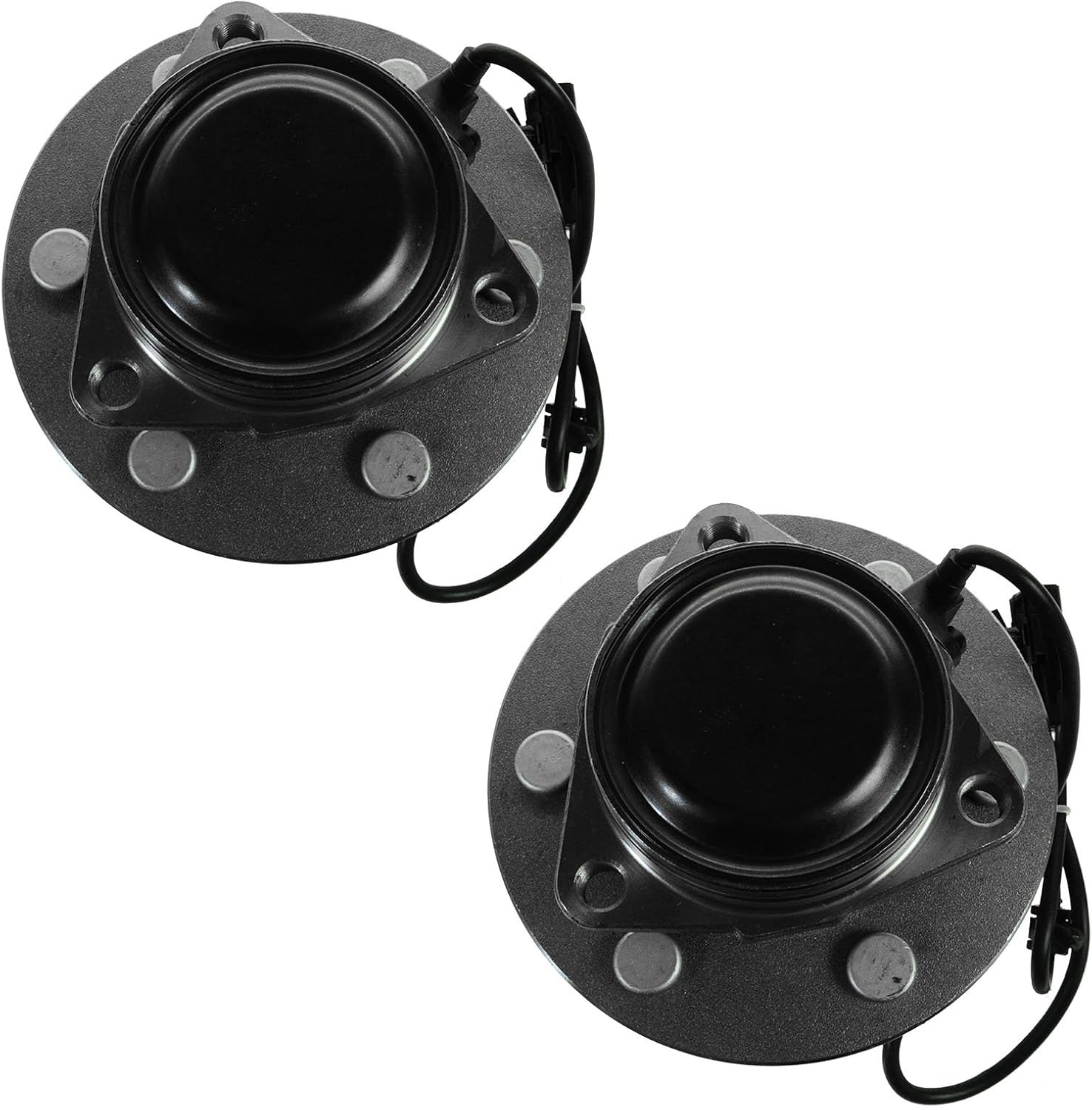 TRQ 2 Piece Front Wheel Bearing & Hub Assembly Set Compatible with 2002-2006 Cadillac Escalade Chevrolet Avalanche 1500 2003-2013 Express 1500 2003-2005 Express 2500 1999-2004 Silverado 1500 2000-200
