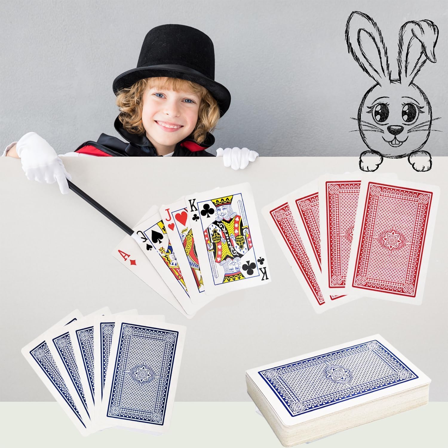 The Dreidel Company Playing Cards Deck, 2.25 Inch x 3.5 Inch (192-Pack)