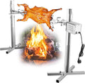 iMeshbean Electric BBQ Rotisserie Grill Kit, 260LB Pig Spit Rotisserie Grill, Stainless Steel Pig Rotisserie Kit with 45W Powerful Motor, 50' Spit Rod, Adjustable Height