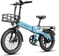 Jasion EB6 Foldable Electric Bike for Adults,【1200W Peak Motor, 25 MPH, 50 Miles Range】 20' Fat Tire Ebike with 48V Built-in Battery, Lightweight Aluminum Frame E Bike for Commuting, Off-Road, Travel