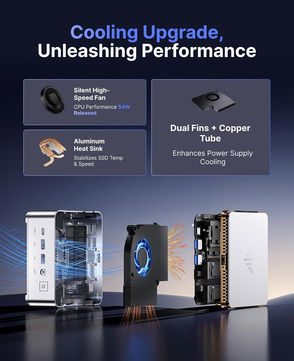 KAMRUI Hyper H2 Small Gaming PC 14th Gen Intel Core i9-14900HX Micro PC(24C/32T, Up to 5.8GHz) 32GB DDR4(Expandable) 1TB SSD Small Desktop Computers, HDMI+DP+USB-C/Triple 4K Display/WiFi6E/BT5.2/VESA