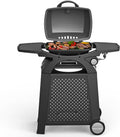 MASTER COOK Single Burner Propane Gas Grill, 11,500 BTU Portable Tabletop Barbecue Grill with Cart for Patio, Camping, Travel
