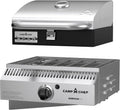 Camp Chef Sidekick Sear - Includes BBQ Box for Pellet Grill - Accessory for Outdoor Cooking - Sear & Grill with Ease - 14' Cooking System Compatible, Silver