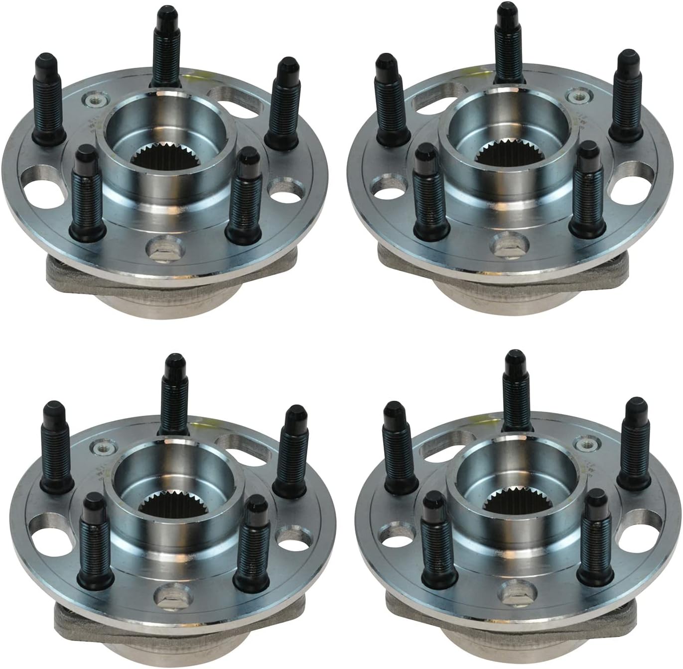 TRQ 2 Piece Front Rear Wheel Bearing & Hub Assembly Set Compatible with 2010-2016 Buick Lacrosse 2011-2017 Regal 2013-2017 Cadillac XTS 2014-2020 Chevrolet Impala 2013-2015 Malibu 2016 Malibu Limited