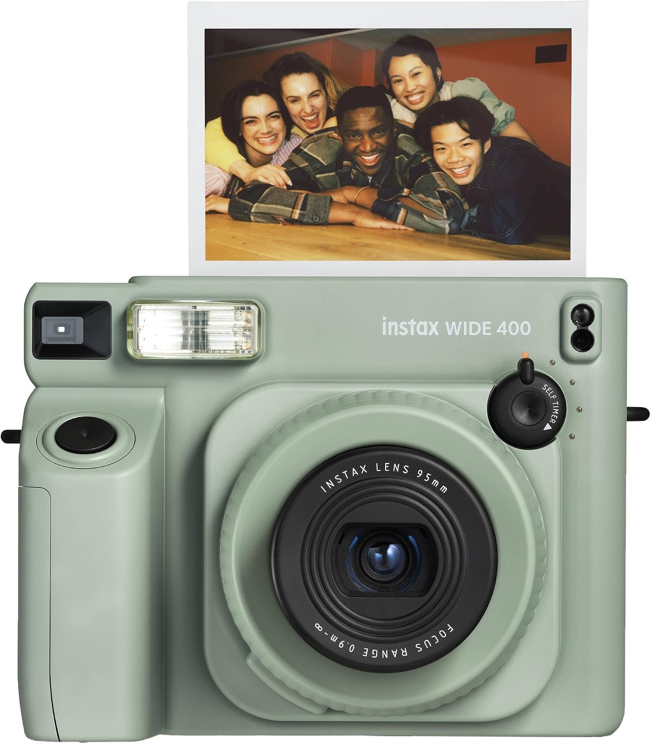 Fujifilm Instax Wide 400 Instant Film Camera Bundle with Fuji Instax Wide Instant Film Color Print (60 Sheets) + Travel Bag + Rechargeable Batteries with Charger and Lens Cleaning Kit
