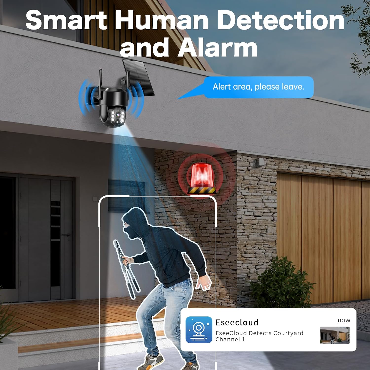 Solar Security Cameras Wireless Outdoor, 2K 4MP Security Cameras Battery Powered PTZ WiFi Camera, Color Night Vision, 2-Way Talk, PIR Motion Detection for Home Security (Black 4 Pack)