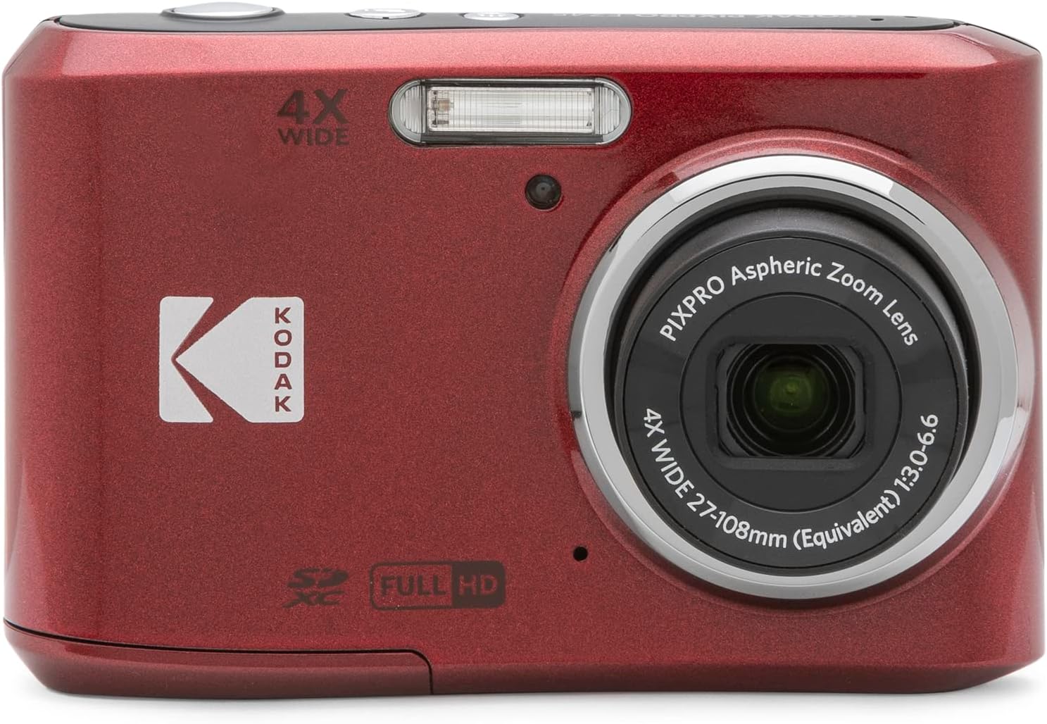 Kodak FZ45RD PIXPRO FZ45 16MP Digital Camera, Red Bundle with Lexar 32GB High-Performance 800x UHS-I SDHC Memory Card + Deco Photo Point and Shoot Field Bag Camera Case