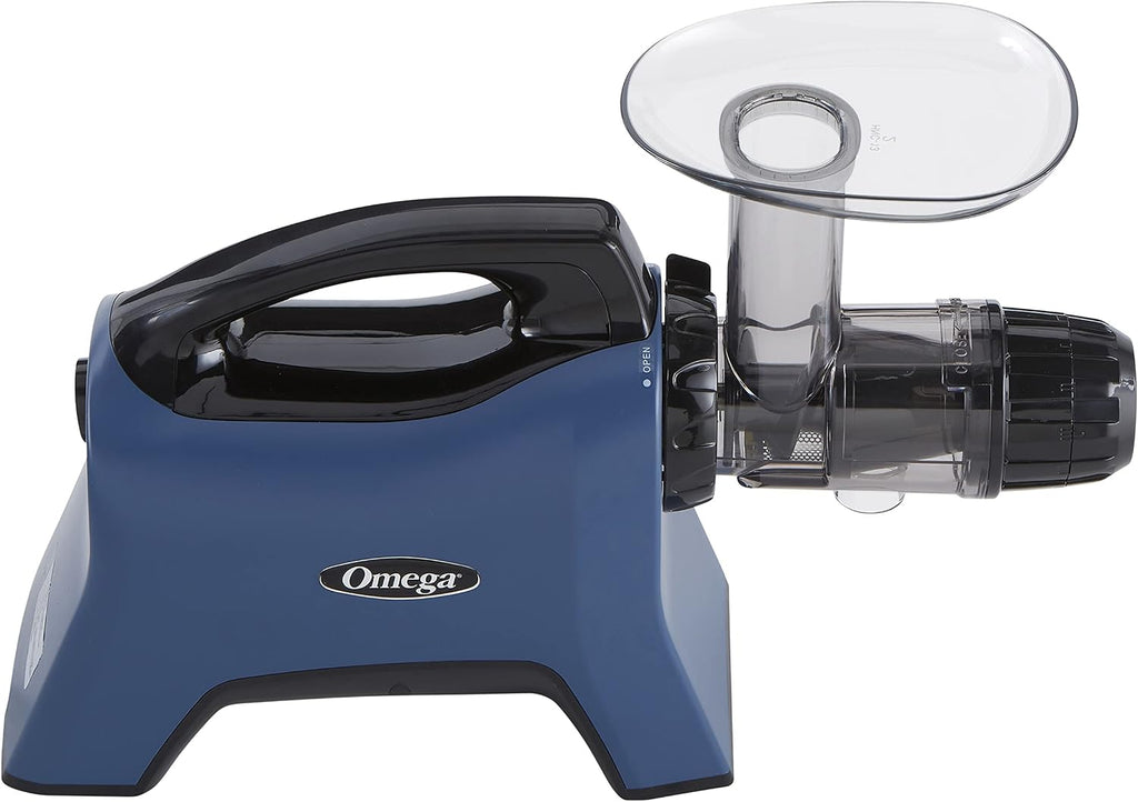 Omega Celery Juicer and Nutrition System Masticating Juicer, Cold Press Juicer Machine For Celery with Adjustable Dial, 200-Watt, Blue