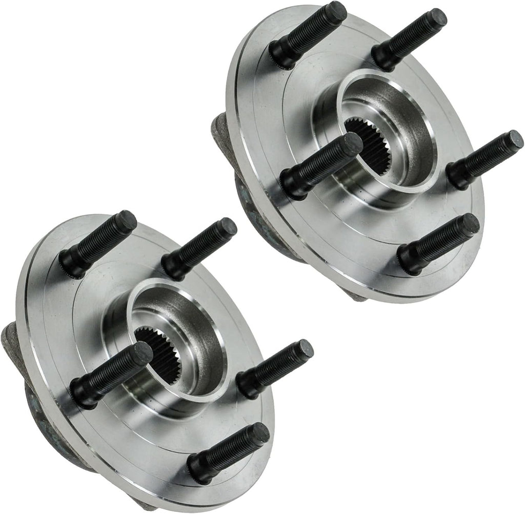 TRQ Front Wheel Bearing and Hub Assembly Set 2 Piece Compatible with 02-05 Dodge Ram 1500 06-08 Regular Cab 06-08 Crew 2 Wheel ABS Models