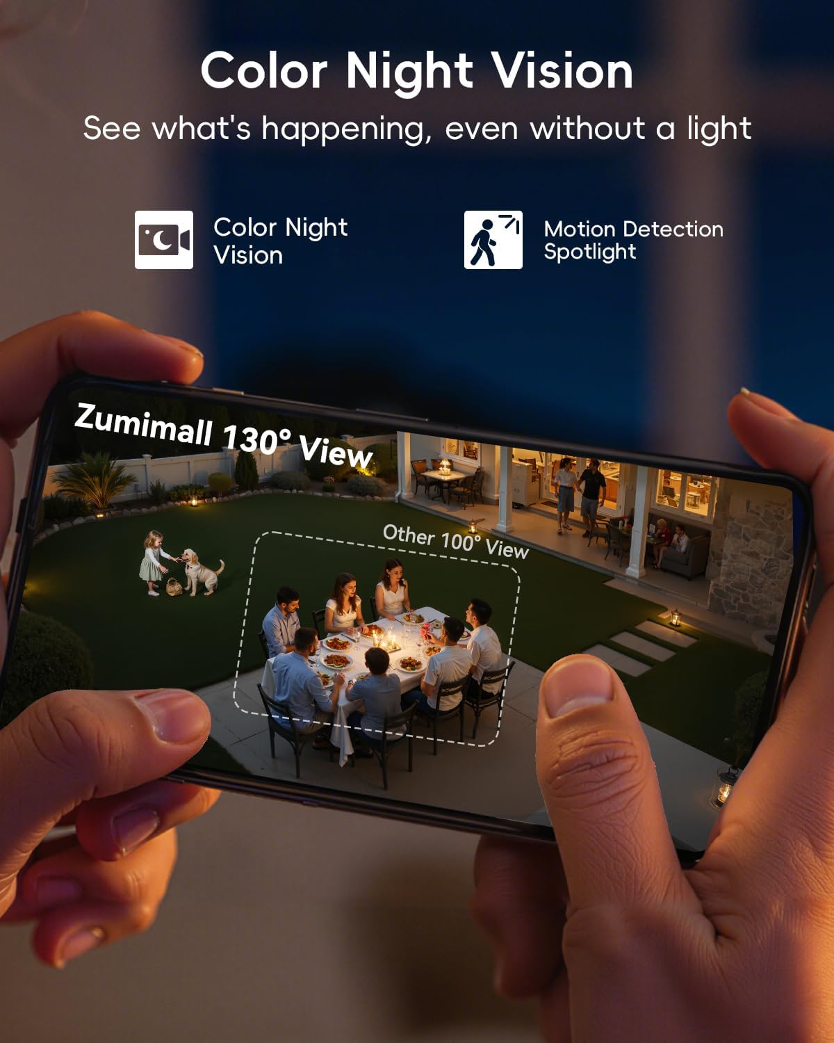 ZUMIMALL Security Cameras Wireless Outdoor, 4 Packs, 2K Cameras for Home Security, Outdoor/Indoor Camera Battery Powered, 2.4G WiFi, Magnetic Mount,3MP Color Night Vision/Siren/PIR/AI/Cloud/Alexa