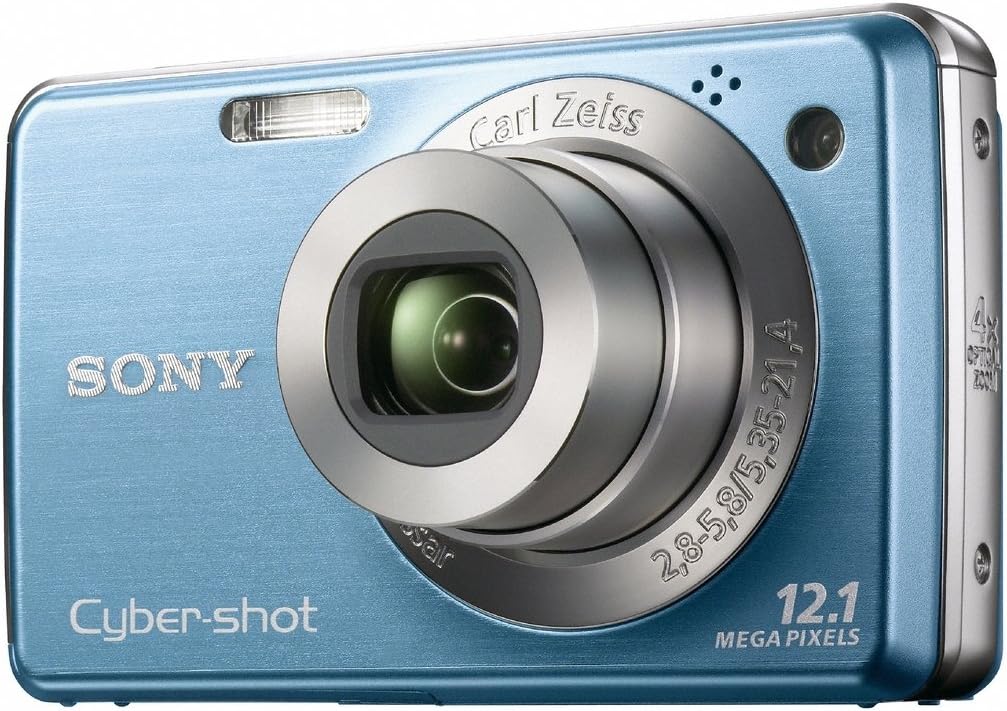 Sony Cybershot DSC-W220 12MP Digital Camera with 4x Optical Zoom with Super Steady Shot Image Stabilization (Light Blue) (OLD MODEL)