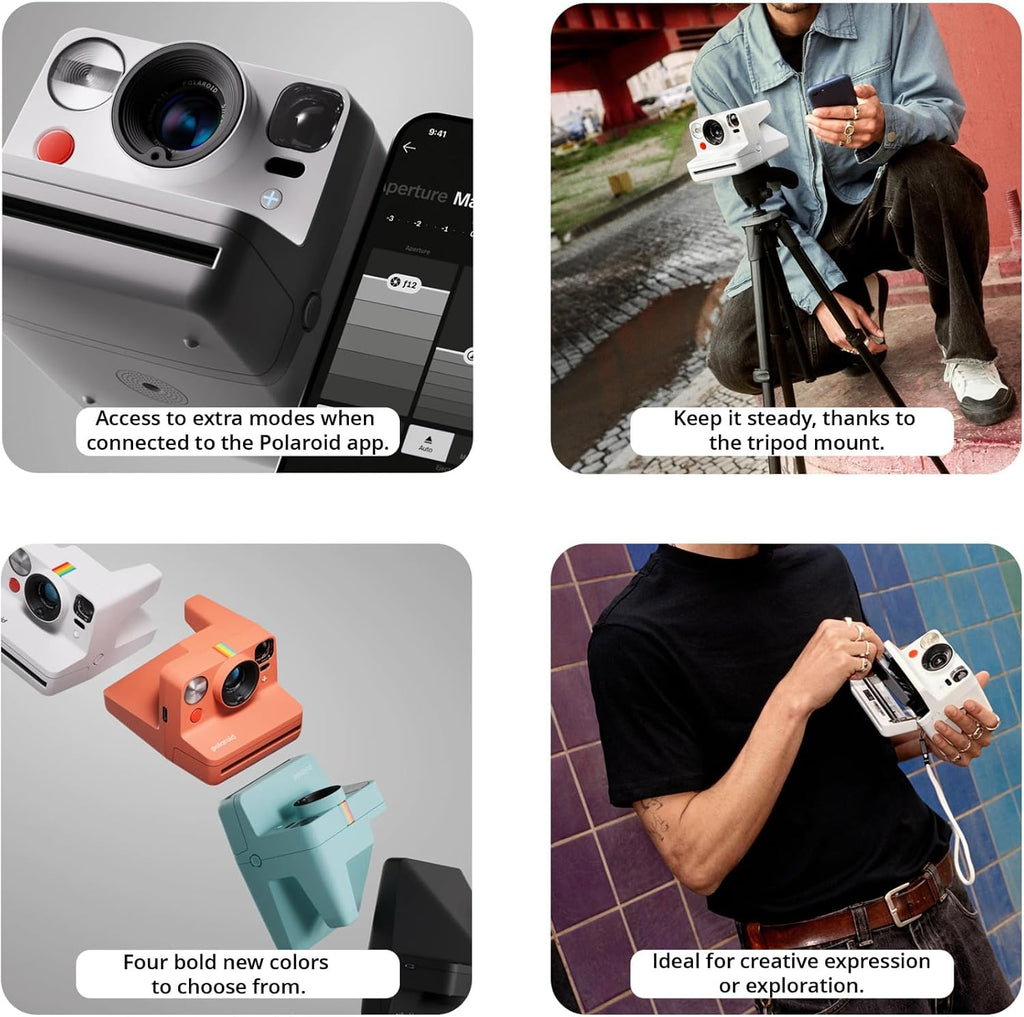 Polaroid Now Generation 3 Purple Analog Instant Camera Bundle with Film and Accessories - Two-Lens AF System and Manual Mode and Built-in Tripod Mount (17 Items)