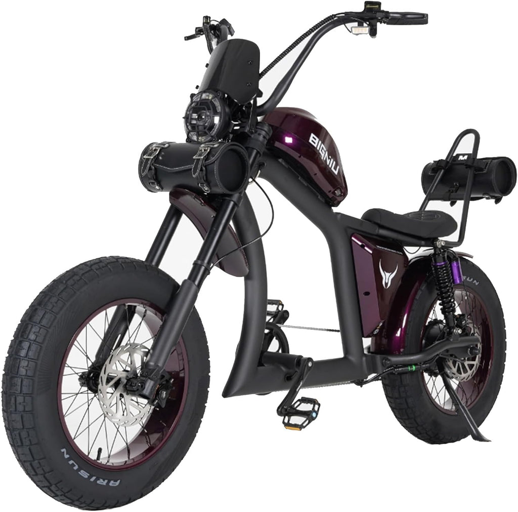 BIGNIU Adult Electric Bike, E Bike with 1500W Brushless Motor 52V/29.4Ah Range Up to 38 Miles Electric Bikes Front/Rear Turn Signals Dual Suspension Electric Bike Ebike BG-X PRO