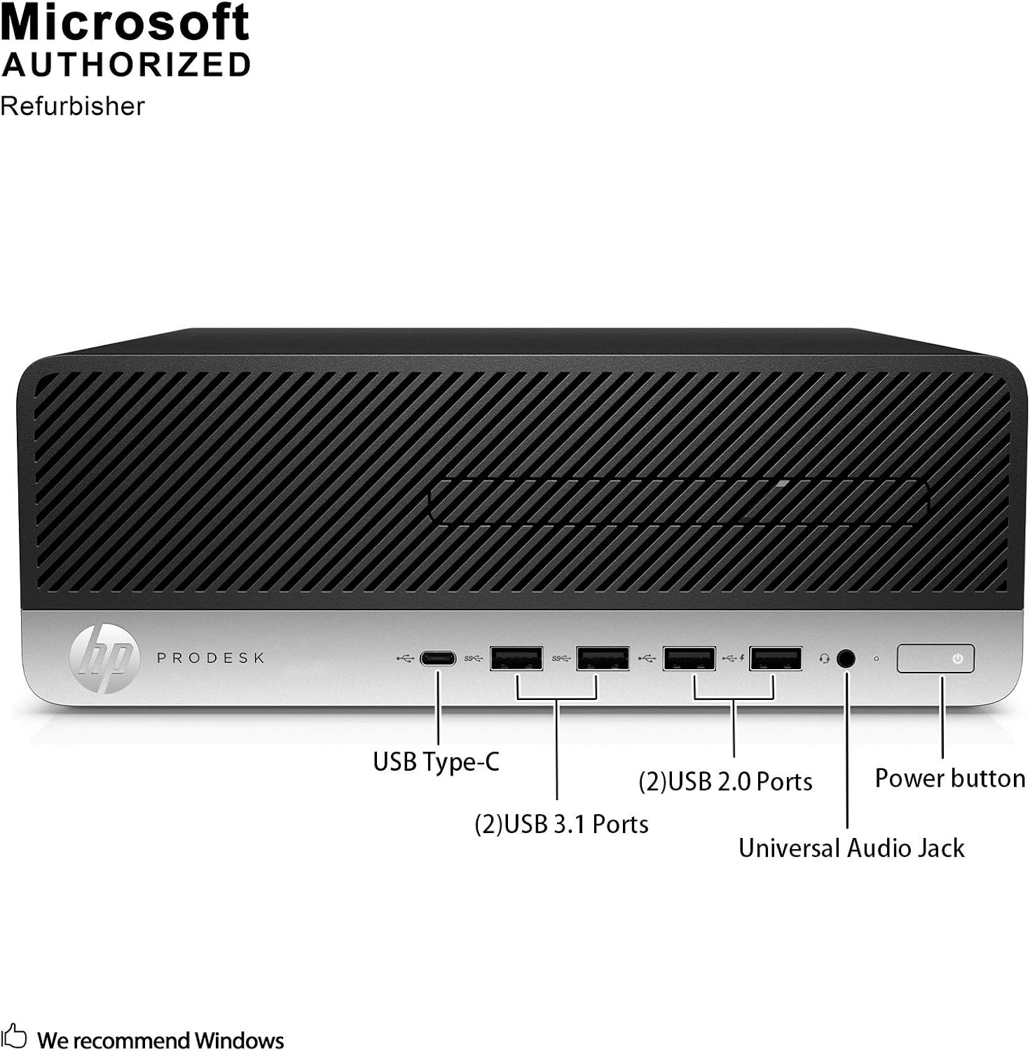 HP Business Desktop ProDesk 600 G3 SFF Computer, Intel Core i5-6500 3.2GHz, 16GB RAM, 512GB SSD, Windows 11 (Renewed)