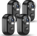 ZUMIMALL Security Cameras Wireless Outdoor, 4 Packs, 2K Cameras for Home Security, Outdoor/Indoor Camera Battery Powered, 2.4G WiFi, Magnetic Mount,3MP Color Night Vision/Siren/PIR/AI/Cloud/Alexa