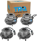 TRQ 2 Piece Front Rear Wheel Bearing & Hub Assembly Set Compatible with 2005-2006 Chevrolet Equinox 2006 Pontiac Torrent 2002-2007 Saturn Vue