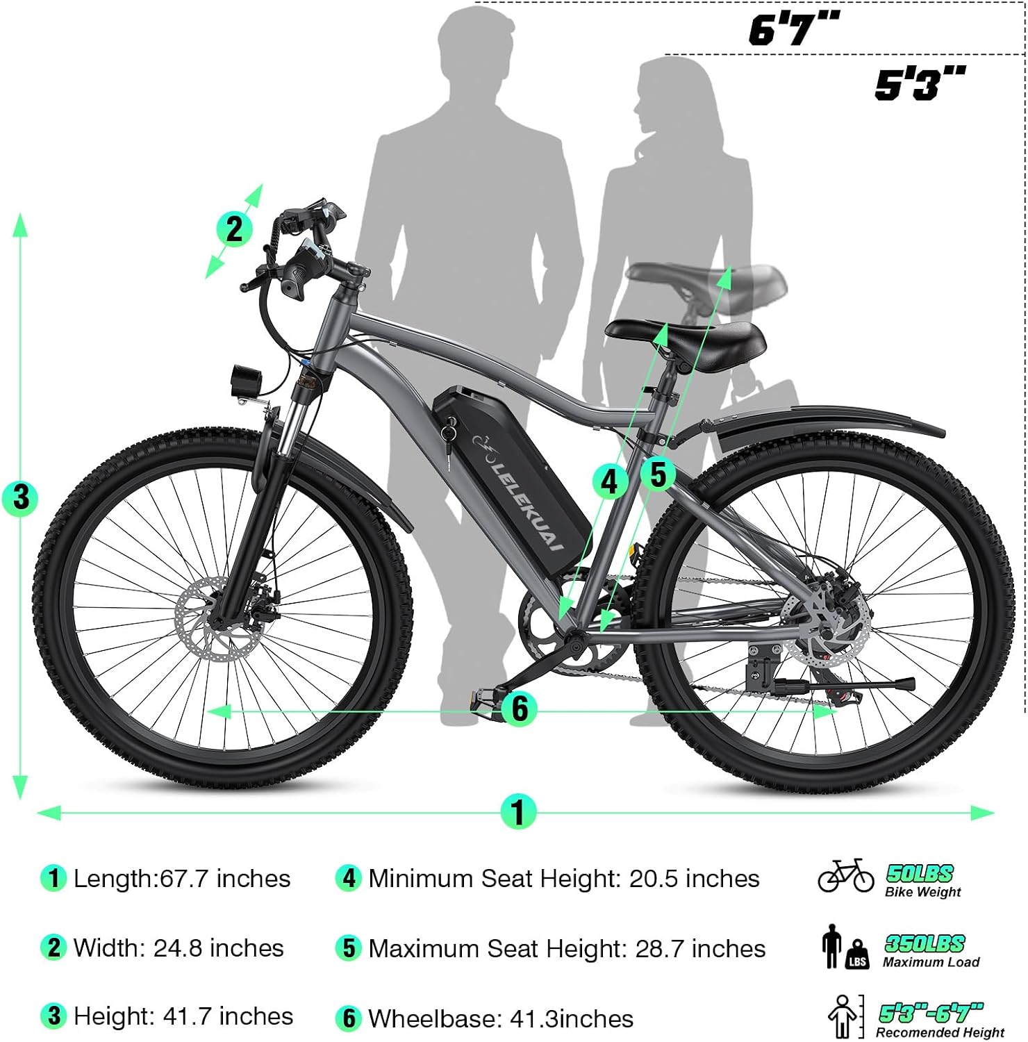 Electric Bike for Adults, 26' Commuter Ebikes with 7-Speed Gears, 25MPH Lightweight E Bike, 720W Peak Motor, 375Wh Removable Battery, 50 Miles Range, Electric Mountain Bicycle for All Terrain