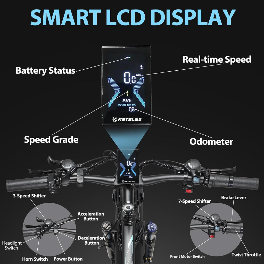 AWD Electric Bike for Adults, Peak 4000W Power 26' Fat Tire Ebike, Dual Motor Electric Bicycles, 48V 22.4AH Removable Battery Fast Dual Hydraulic Brakes 21-Speed All Terrain E-Bikes