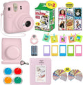 Fujifilm Instax Mini 12 Instant Camera Blossom Pink + Shutter Compatible Carrying Case + Fuji Film Value Pack (20 Sheets) + Shutter Accessories Bundle, Color Filters, Photo Album, Assorted Frames.