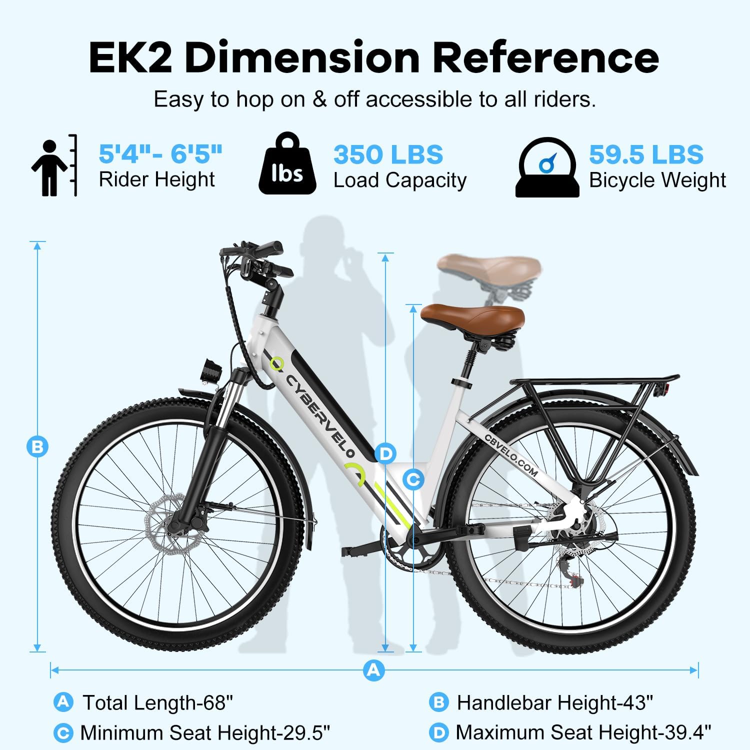 Cybervelo 750W Peak Electric Bike for Adults,up 80 Miles Removable Battery Ebike, 26' Electric E Bike with 7-Speed,Adult Electric Bicycles for Commute Beach Snow Womens/Man All Terrain