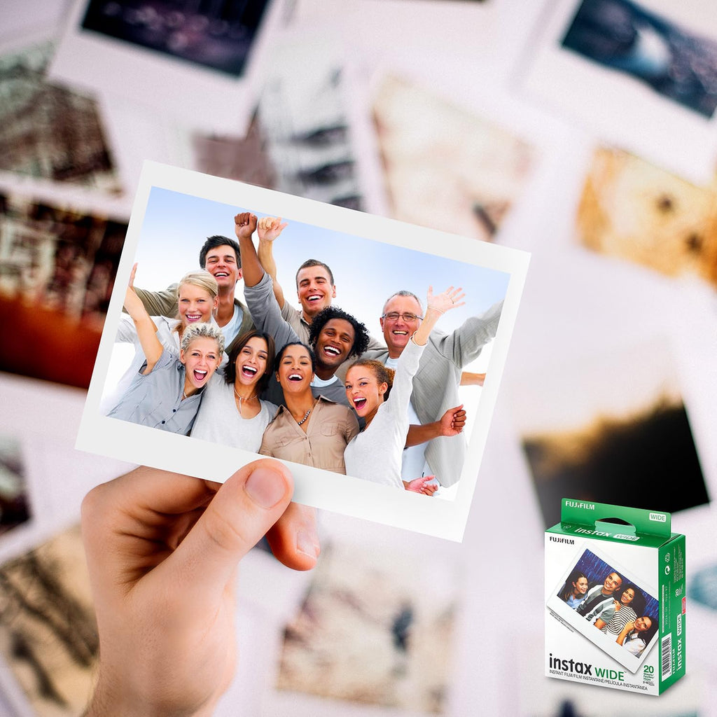 Fujifilm Instax Wide Instant Film Photo Microfiber Cloth – Compatible with Instax Wide 400, 300, 210, and 200 Cameras (80 Prints)