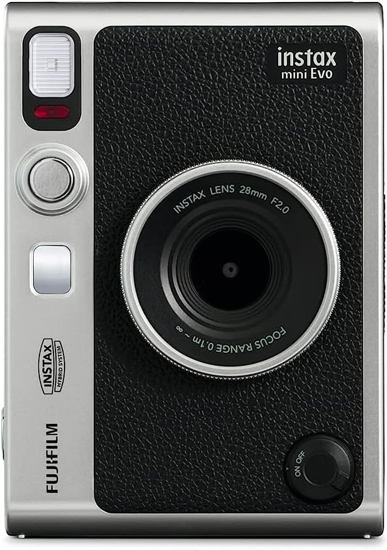 Instax mini EVO 2-in-1 Photo Camera and Printer with a 2.7 inch LCD Screen, 10 Lens and 10 Film Effects, mini Film Format, Black