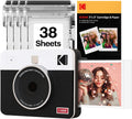 KODAK Mini Shot 3 Retro 3x3' Instant Digital Camera & Photo Printer, 38 Sheets, 2-in-1 Portable Print Camera, Bluetooth Smartphone Printer for iOS & Android, 4PASS Dye Sublimation, White