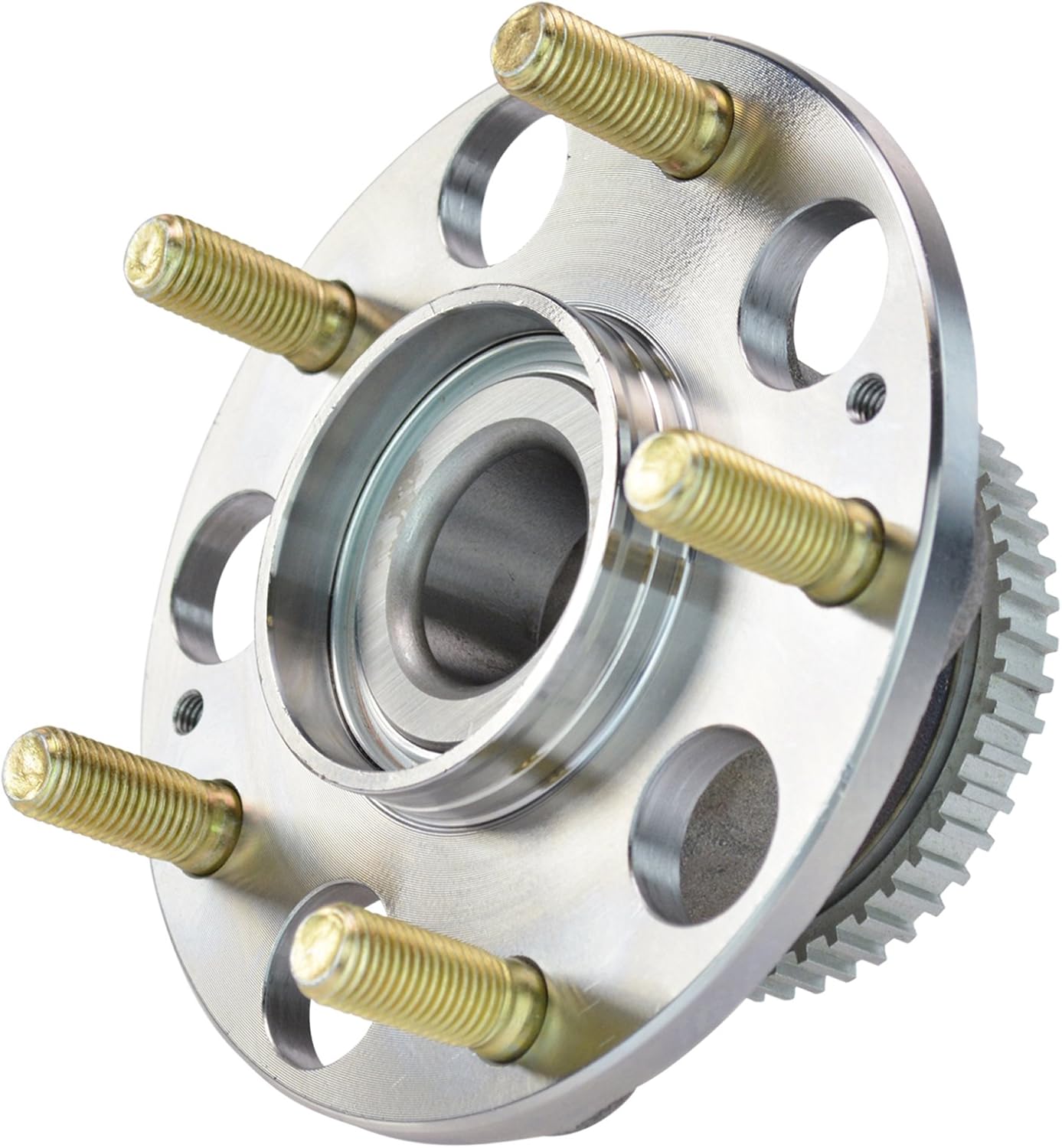 TRQ 2 Piece Front Rear Wheel Bearing & Hub Assembly Set Compatible with 2004-2008 Acura TL 2003-2007 Honda Accord