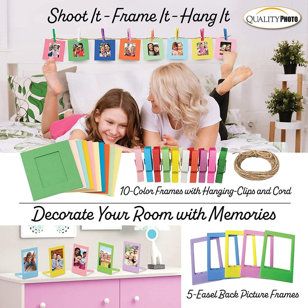 Fujifilm Instax Mini 12 Instant Camera + 60 Photo Prints + Quality Photo Value Bundle, Case, Decoration Stickers, Frames, Photo Album, (Clay White)