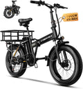 1000 Peak Electric Bike for Adults,up 80 Miles Removable Battery Ebike, 20' Electric E Bike with 7-Speed,Adult Electric Bicycles for Commute Beach Snow All Terrain