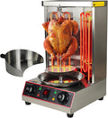 Shawarma Grill Machine Oven Rotisserie Kebab Turkey Machine, Automatic Rotation, 2 Electric Control Mashawarma Grill Machine Up to 570°F,Vertical Skewers, Stainless Steel, 110V 2.4kw