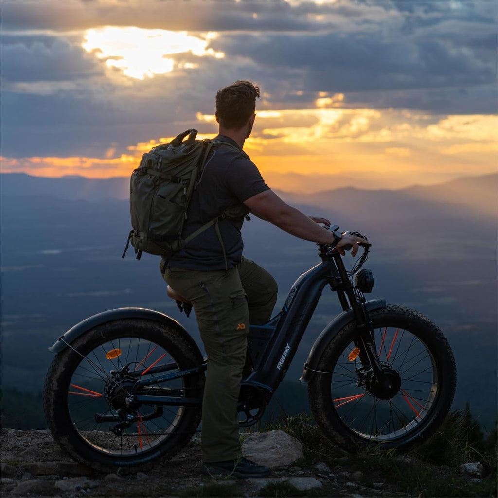 FREESKY 4000W Dual Motor Electric Bike for Adults, 48V 30AH Samsung Cells Battery 120Miles Range, 40MPH AWD Fast E-Bike, 26' Fat Tire Full Suspension Electric Mountain Bike, UL2849 Certified by TÜV